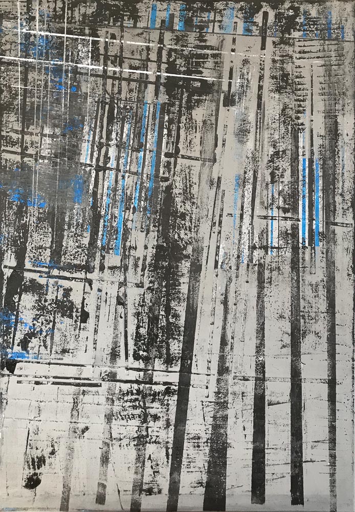 KAPSONES - mixed media on canvas - 70 x 100 cm - 2019